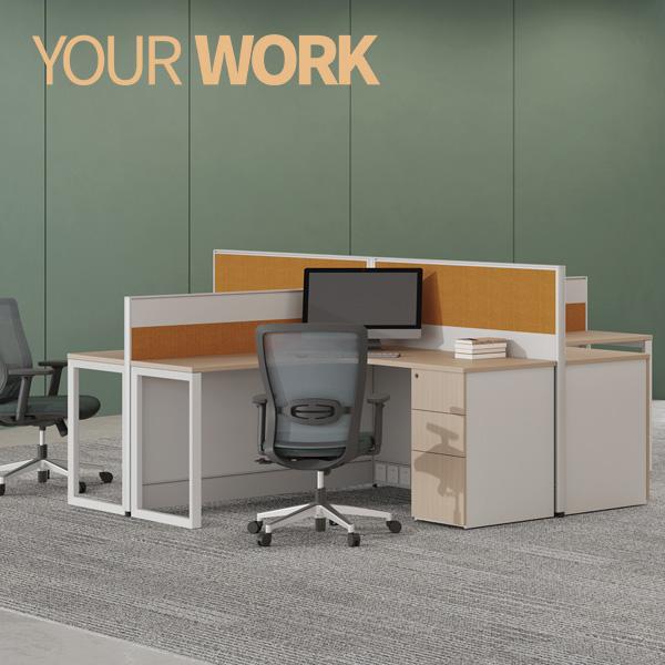 4 stáisiún oibre oifige cubicle